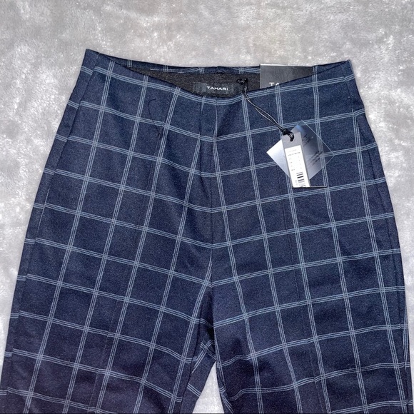 Tahari Blue Plaid Patterned Pants - Picture 3 of 3